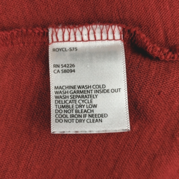 Dark Orange Ruffled Neck Tank Top - Picture 8 of 9